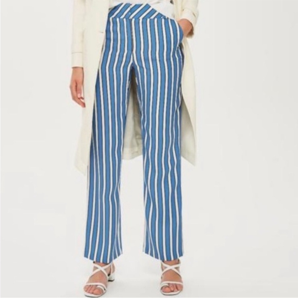 TopShop striped palazzo pants NWOT